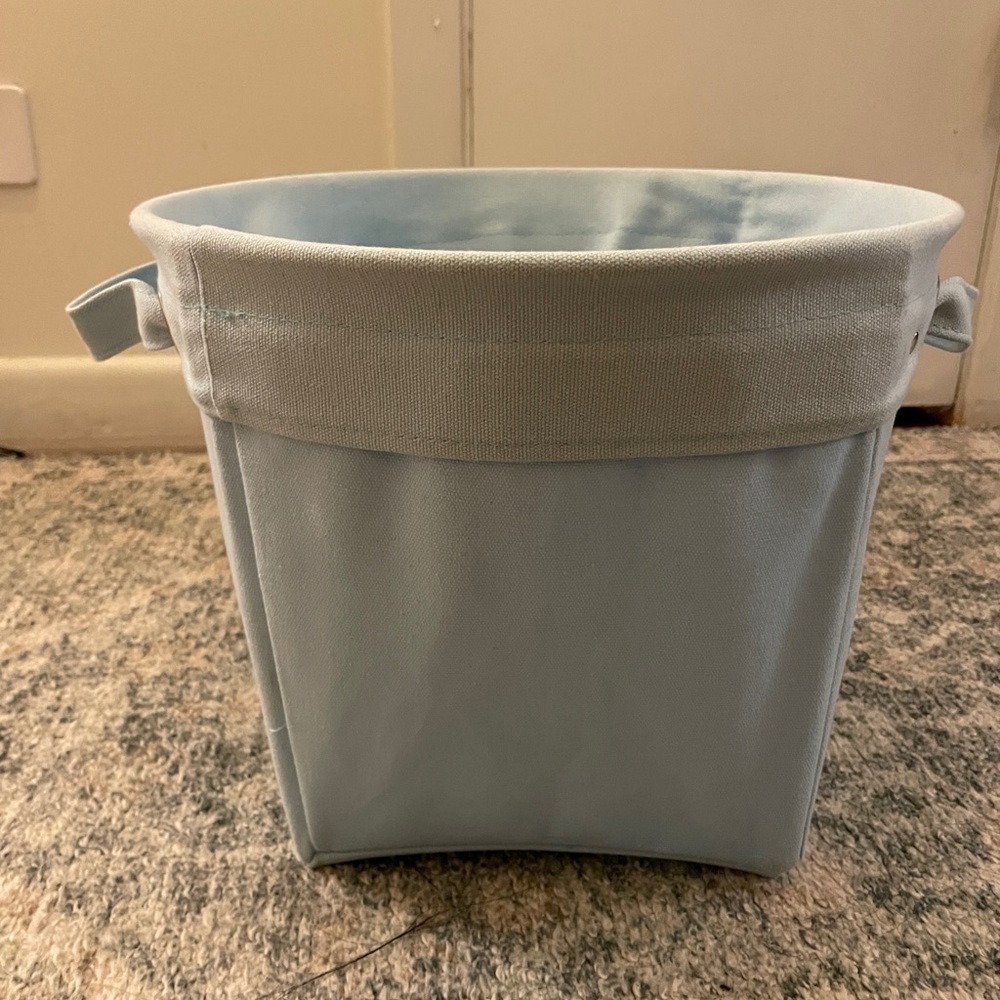 Pottery Barn Kids Light Blue Fabric Storage Bin